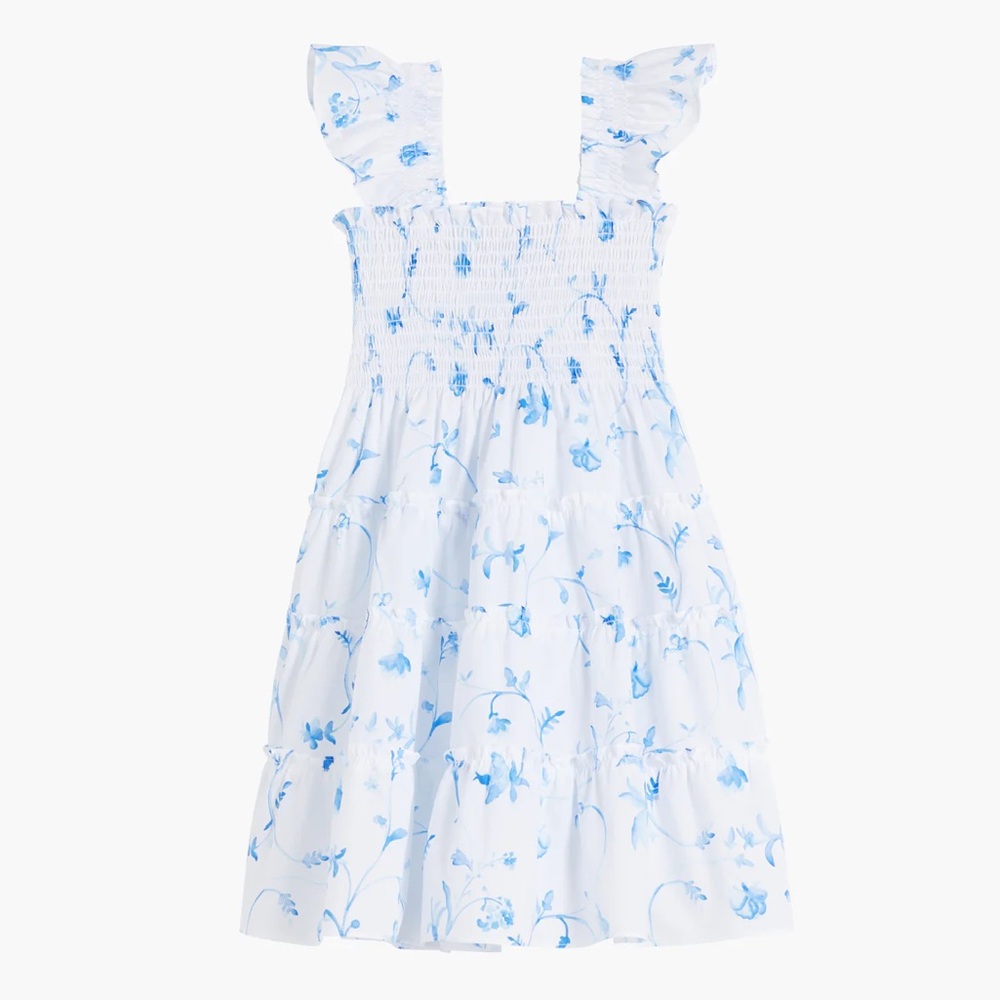 Hill House Tiny Ellie Nap Dress Blue Botanical 5/6